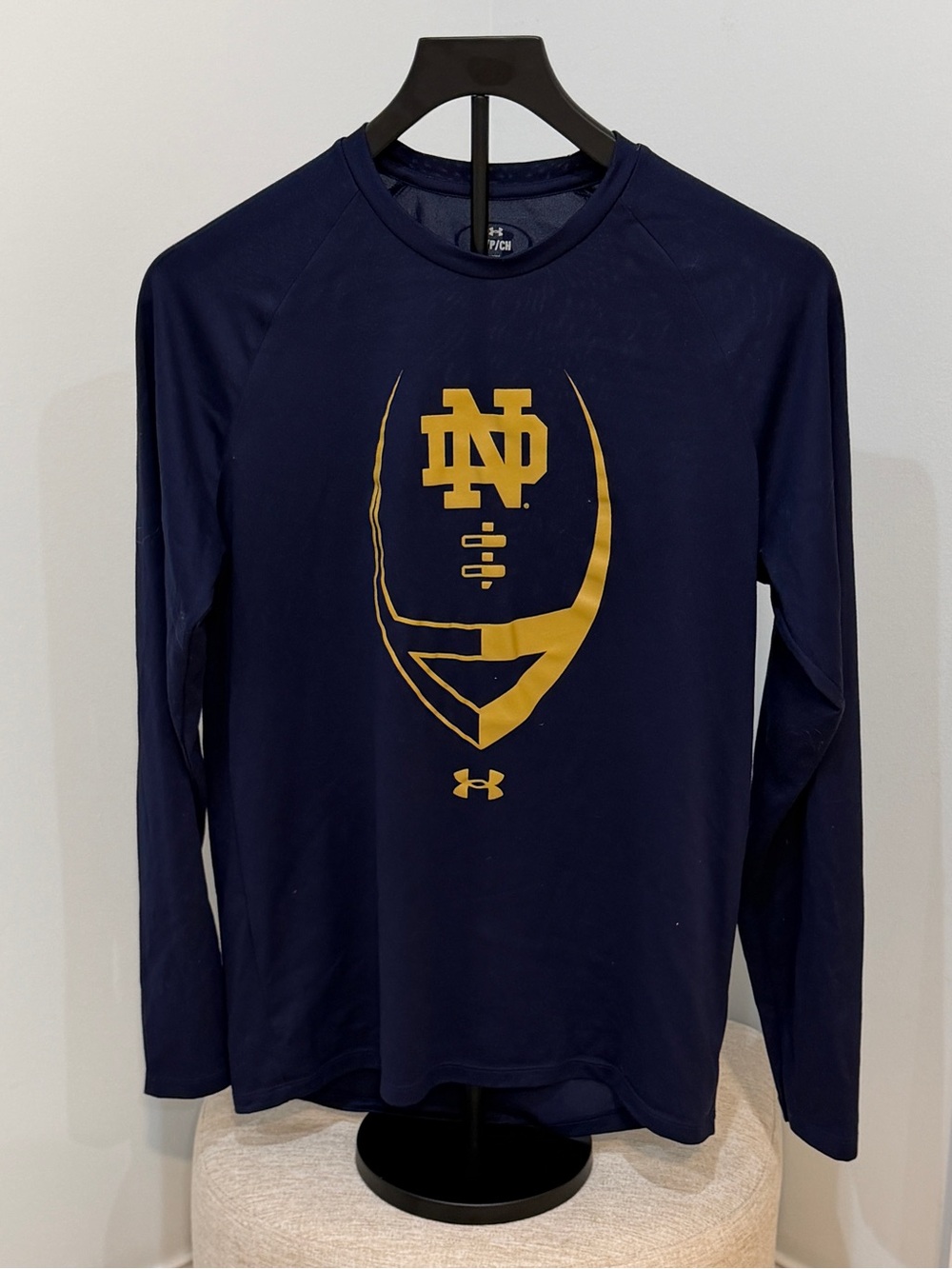 Men's Under Armour Notre Dame Raglan Long Sleeve T-Shirt